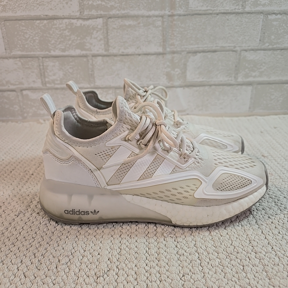 Adidas Originals ZX 2K Boost Mens 5.5 Classic Retro Running Shoes Sneakers White